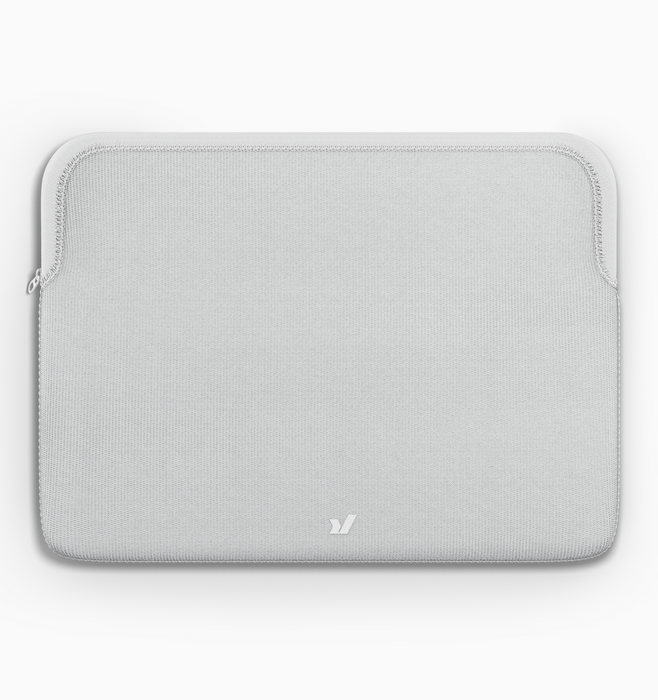 Rushfaster 13" Zippered Laptop Sleeve - White